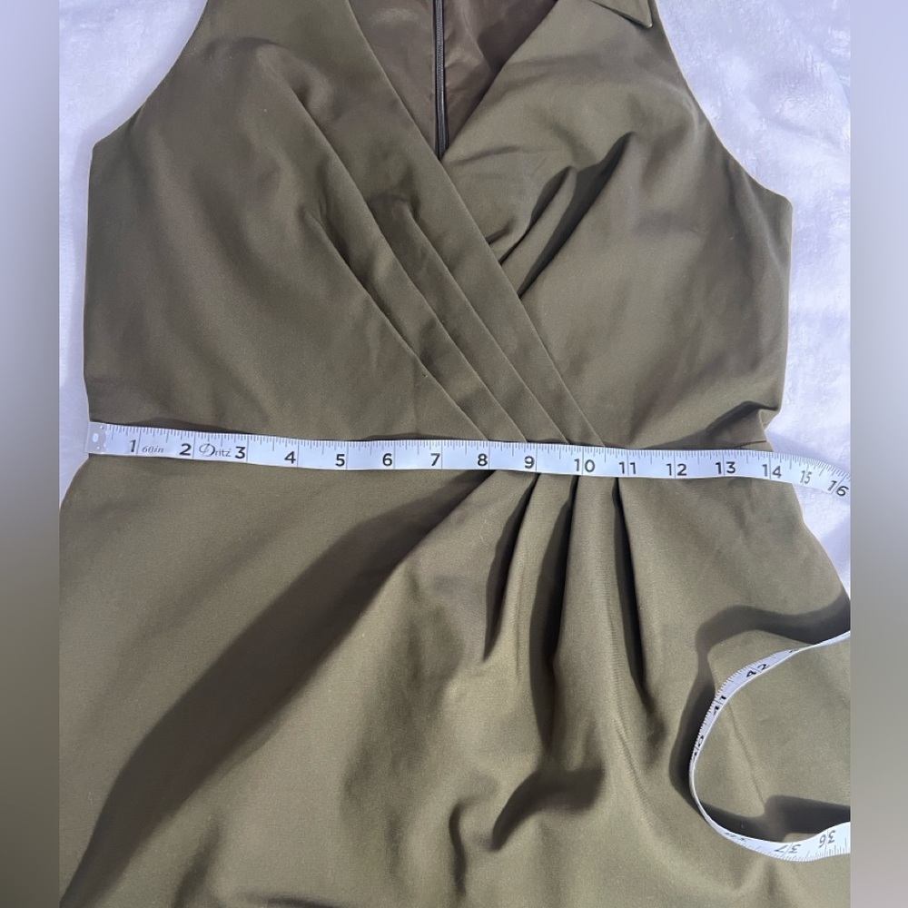 Adrianna Papell Olive Green Midi Dress - Picture 4 of 10